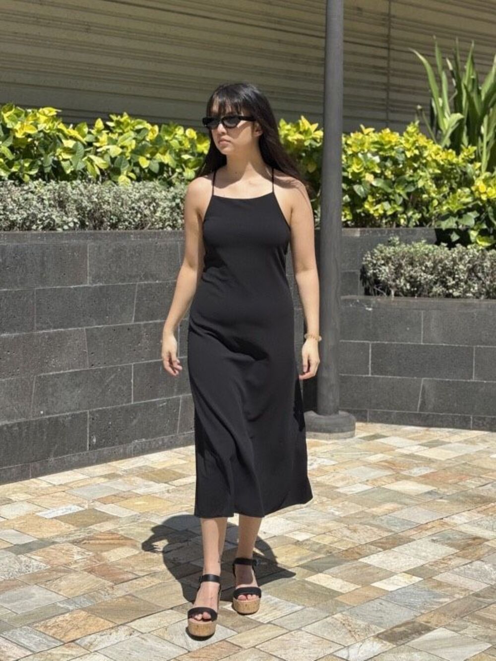 Uniqlo Crepe Jersey Bra Camisole Black Sz XS Dress